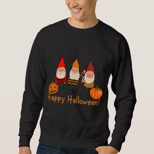 Happy Halloween Gnomes with Pumpkins Sweatshirt (Front)