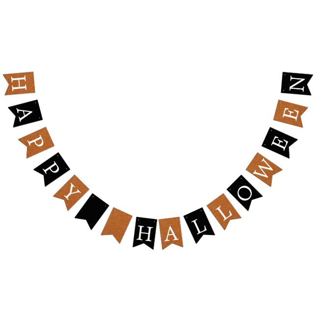 Happy Halloween Gold Foil Glitter Bunting Banner (All)