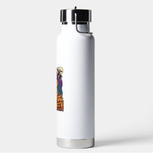 Happy Halloween Golden Retriever Witch Hat Pumpkin Water Bottle