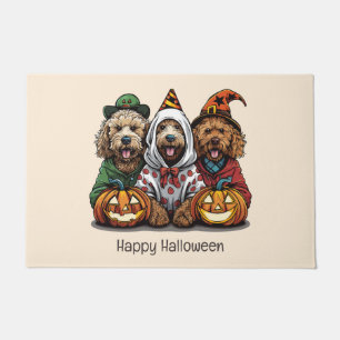 Happy Halloween Goldendoodle Dogs Doormat