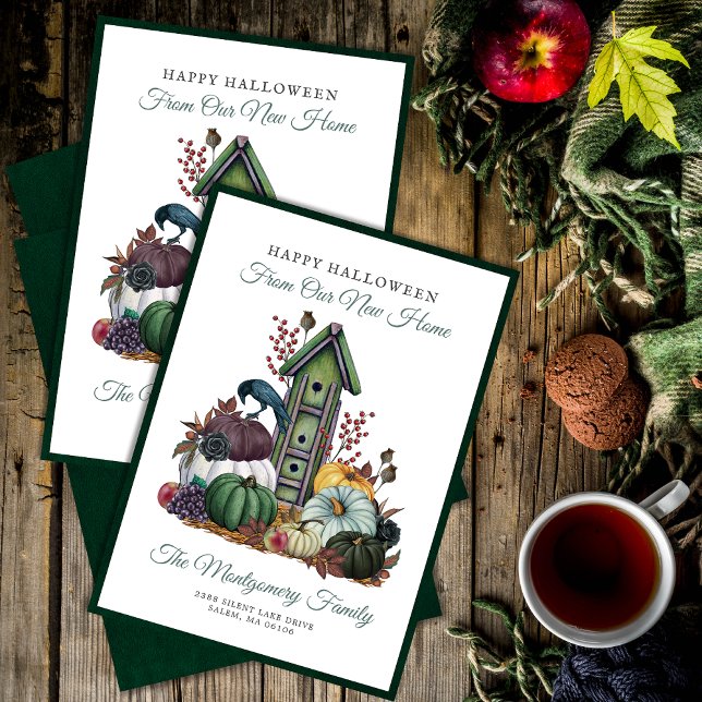 Happy Halloween Gothic New Home Holiday Moving Announcement (Creator Uploaded)