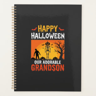 Happy Halloween Grandson Skeleton Pumpkin Planner