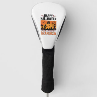 Happy Halloween Grandson Vintage Spooky Shirt Desi Golf Head Cover