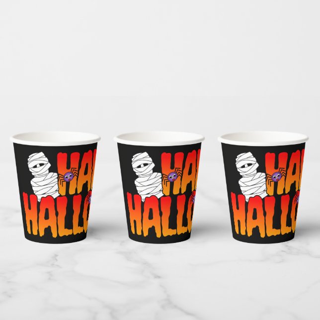Happy Halloween Graphic Paper Cups (Multi)