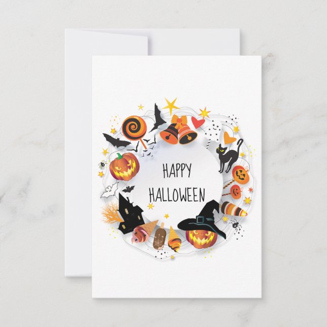 Happy Halloween Greeting Card (Front)