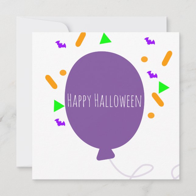 Happy Halloween Greeting Card | Balloon Sprinkles (Front)