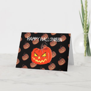 Happy Halloween  Greeting Card Pumpkin Art