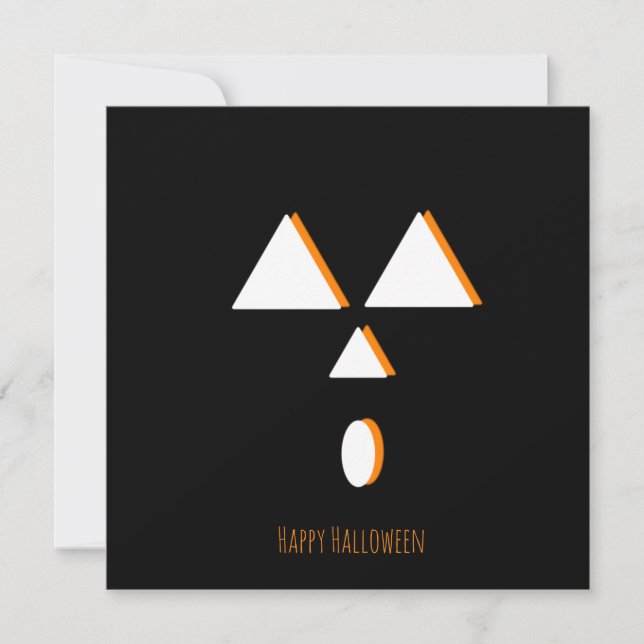 Happy Halloween Greeting Card | Pumpkin Face Fun (Front)