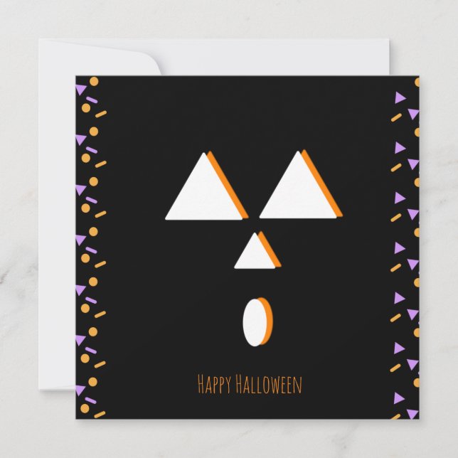 Happy Halloween Greeting Card | Pumpkin Face Fun (Front)