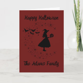 Happy Halloween Greeting Witch Card