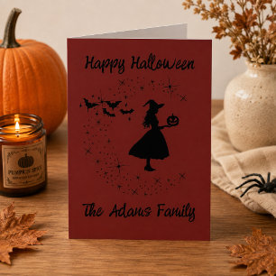 Happy Halloween Greeting Witch Card