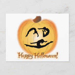 Happy Halloween Gymnastics Postcard