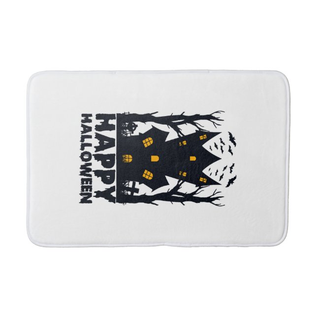Happy Halloween Halloween Happy Halloween Bath Mat (Front)