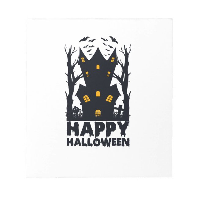 Happy Halloween Halloween Happy Halloween Notepad (Front)