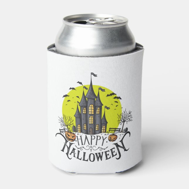 happy Halloween, Halloween party, funny Halloween  Can Cooler (Can Front)