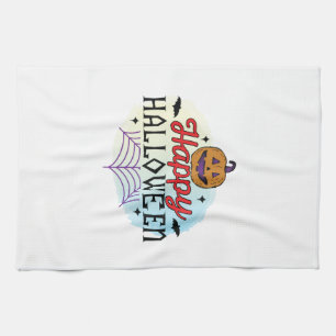Happy Halloween, Halloween, Scary, Costume Tea Towel