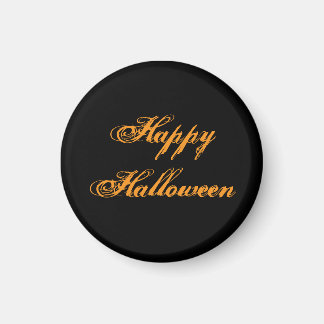 Happy Halloween Handwriting Magnet (Black & Orange