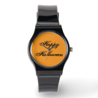 Happy Halloween Handwriting Watch (Orange & Black)