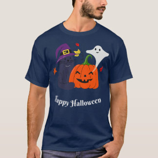 Happy Halloween Happy Fall Season Autumn Vibes Hal T-Shirt