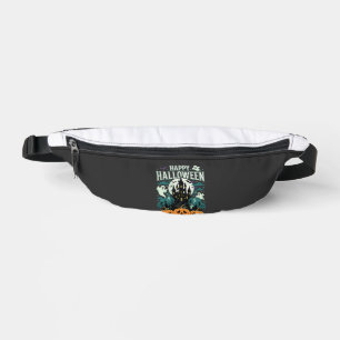 Happy Halloween Haunted Castle Ghosts and Pumpkins Bum Bags