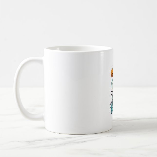 Happy Halloween Haunted Castle Pumpkins Ghosts_1 Coffee Mug (Left)