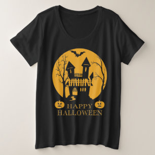 Happy Halloween Haunted House Plus Size T-Shirt