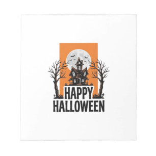 Happy Halloween Haunted House Vintage Graphic_1 Notepad