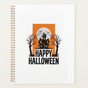 Happy Halloween Haunted House Vintage Graphic_1 Planner