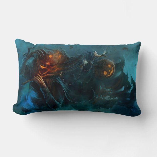 Happy Halloween Headless Jack Lumbar Cushion (Front)
