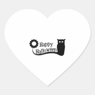 Happy Halloween Heart Sticker