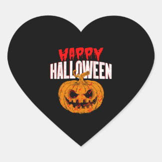 Happy Halloween   Heart Sticker