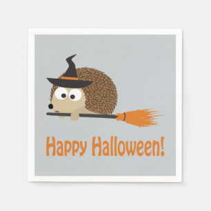 Happy Halloween! Hedgehog Witch Napkin
