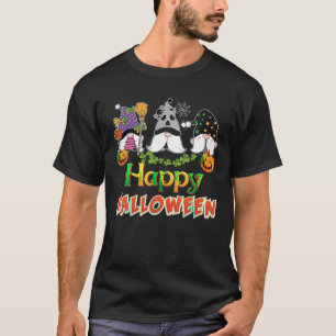 Happy Halloween Hello Fall Gnomies Halloween Pumpk T-Shirt