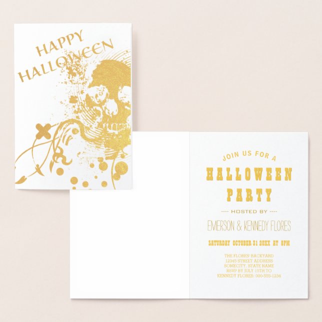 Happy Halloween HiFi Skeleton Foil Card (Display)
