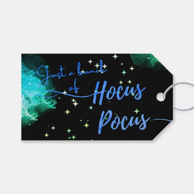 Happy Halloween Hocus Pocus Gift Tag (Front (Horizontal))