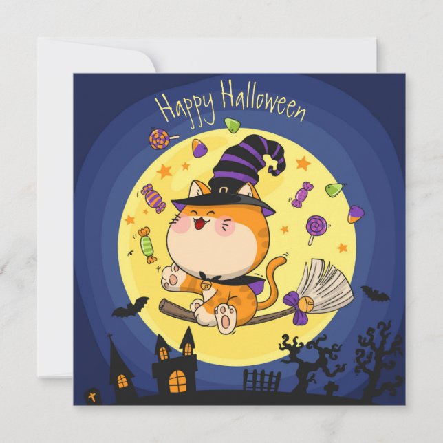 Happy Halloween Holiday Card (Front)