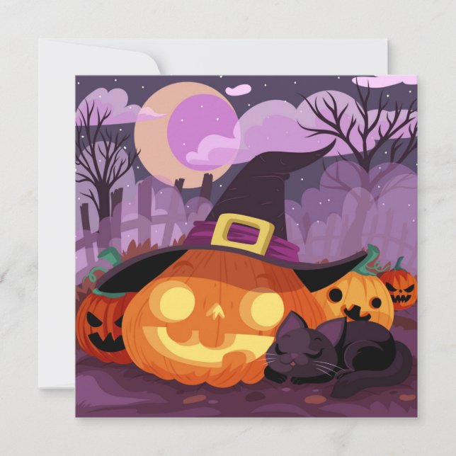 Happy Halloween Holiday Card (Front)