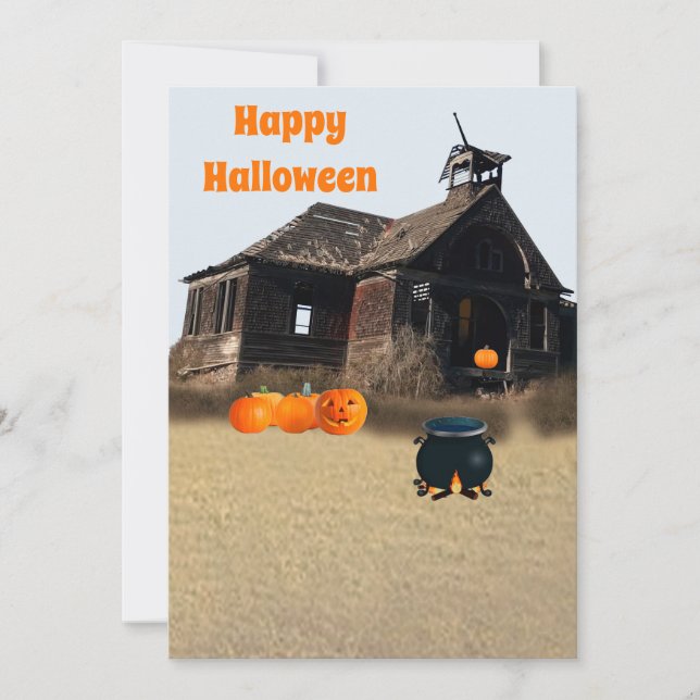 Happy Halloween Holiday Card (Front)
