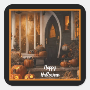 Happy Halloween Home Collection Square Sticker