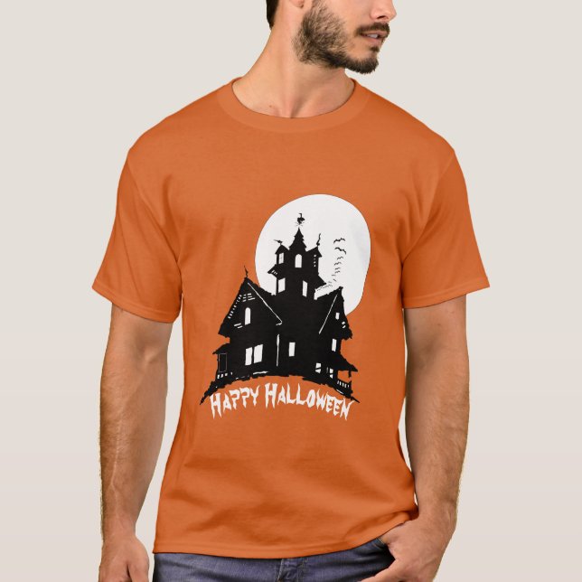 Happy Halloween huanted house T-Shirt (Front)