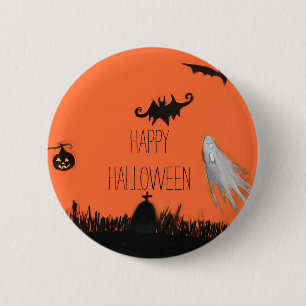 Happy Halloween Illustration Round Badge