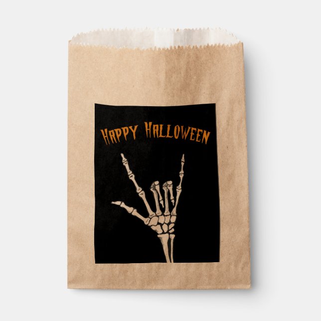 Happy Halloween ILY Skeleton Candy Bags (Front)