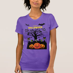 happy halloween in spooky font T-Shirt
