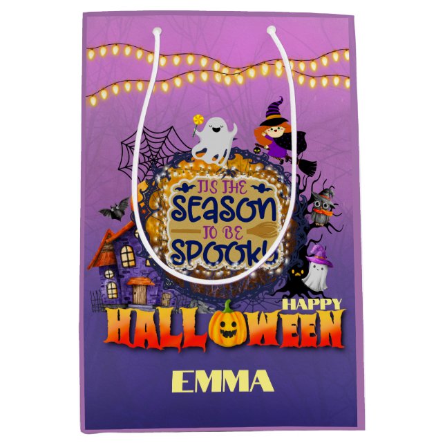 Happy Halloween It's Spooky Season Celebration Medium Gift Bag (Front)
