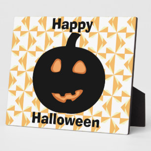 Happy Halloween Jack O Lanern Plaque