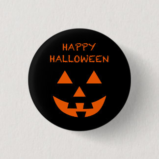 Happy Halloween Jack O’ Lantern Face Fun Halloween 3 Cm Round Badge