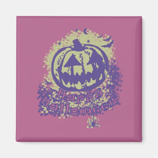 Happy Halloween Jack O Lantern G Magnet (Front)