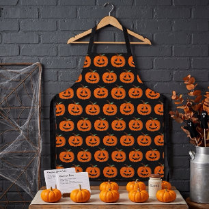 Happy Halloween Jack O Lantern Illustrative Art Apron