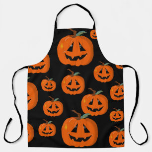 Happy Halloween Jack O Lantern Illustrative Art Apron