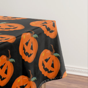 Happy Halloween Jack O Lantern Illustrative Art Tablecloth